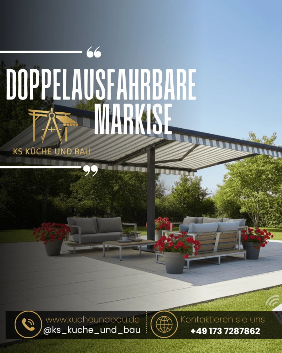 Doppelausfahrbare Markise